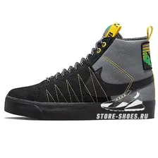Зимние Nike SB Zoom Blazer Mid Premium Cool Grey/Black With Fur