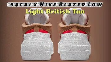 Sacai x Nike Blazer Low Light British Tan DETAILED LOOK and Release Update