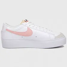 Кроссовки Nike Blazer Low Platform W WHITE/PINK GLAZE-SUMMIT WHITE-BLACK