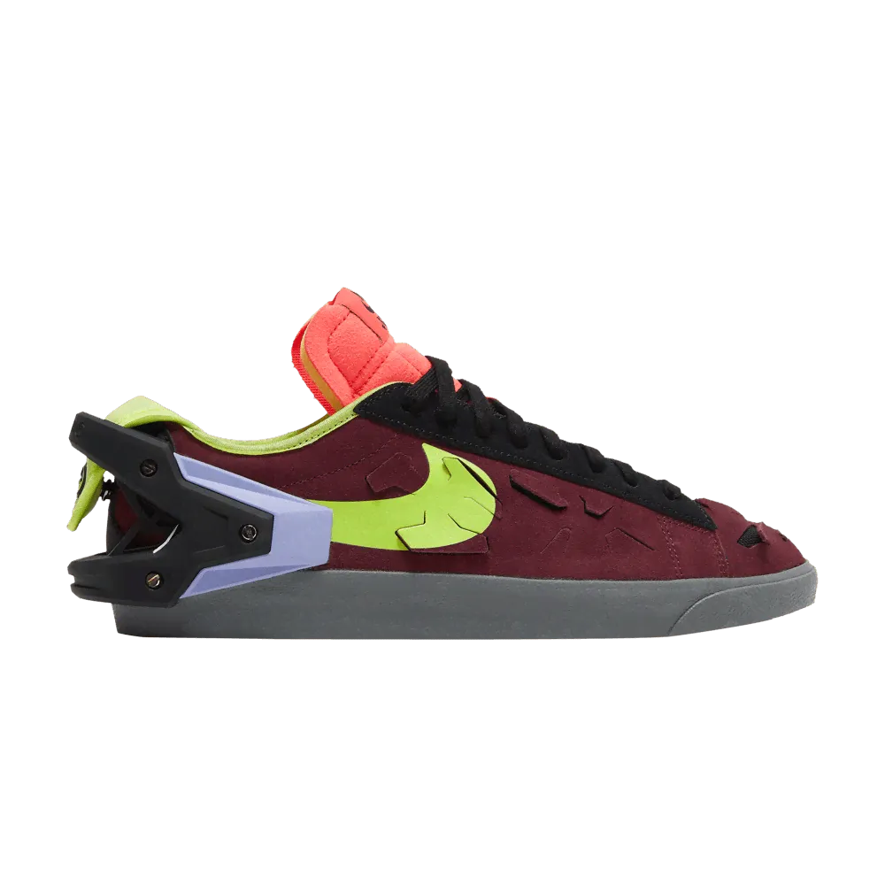 Кроссовки Acronym X Nike Blazer Low "Night Maroon"-0