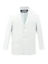 Jacquemus - La Veste De Costume Hemp-blend Blazer - Mens - Light Grey