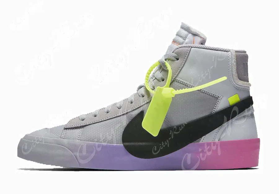 Off White x Serena Williams x Nike Blazer Mid фиолетовые (40-44)