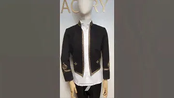 Men’s black embroidered jacket