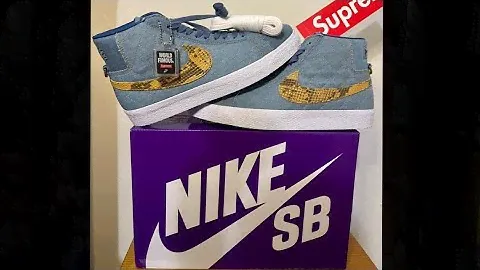A quick look at the Nike SB Blazer Mid QS Supreme Denim #supreme #supremeblazer
