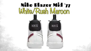 WHITE RUSH MAROON Nike Blazer Mid '77