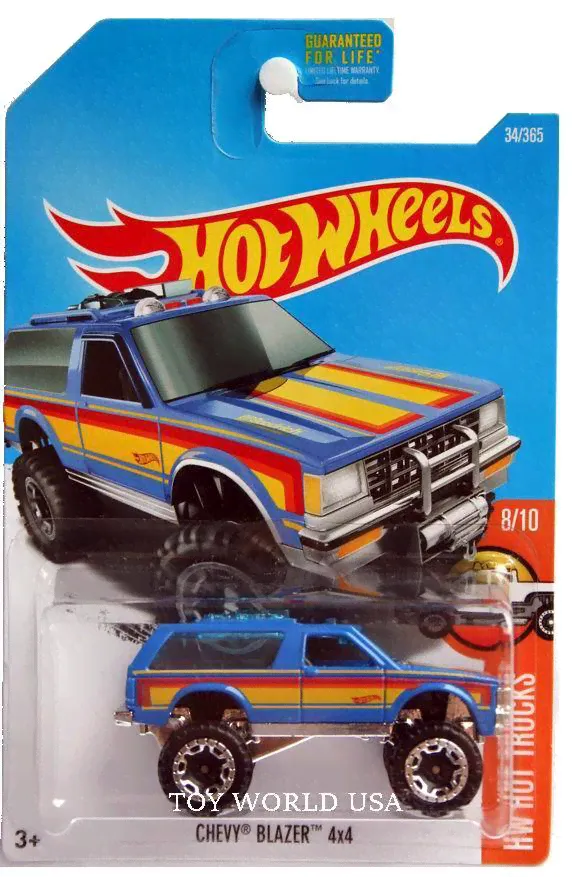 2017 Hot Wheels 34 HW Hot Trucks Chevy Blazer 4X4 blue-0