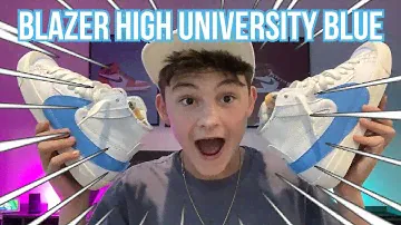 UNIVERSITY BLUE BLAZER HIGH JUMBO SWOOSH REVIEW AND ON FOOT