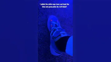 White rope laces on the kaws sacai blazer low Neptune blue. #nike #sneakers #playboicarti #trending