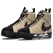 Зимние Nike SB Zoom Blazer Mid Premium Rattan/Black With Fur