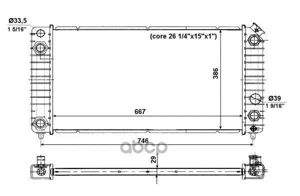 NRF Радиатор chevrolet blazer s10 4.3 awd 1994 10 1995 09 , chevrolet grand blazer 4.3 awd 1994 10 199 nrf арт. 56011 арт. 56011-0