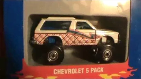 CHEVY BLAZER 4X4 25 ANNIVERSARY CHEVROLET 5 CAR PACK HOT WHEELS