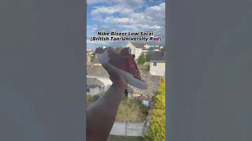 Nike Blazer Low Sacai (British Tan/UniversityRed)