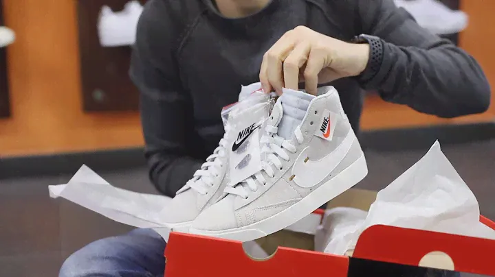 Unboxing Sneakers Nike Blazer Mid Rebel Grigio BQ4022-101 | Freesneak Shop