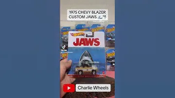 1975 CHEVY BLAZER CUSTOM - JAWS HOT WHEELS PREMIUM #trend #trending #hotwheels #chevy #jaws #toys